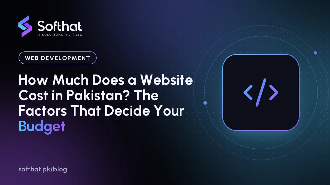 Illustration of website cost factors for businesses in Pakistan