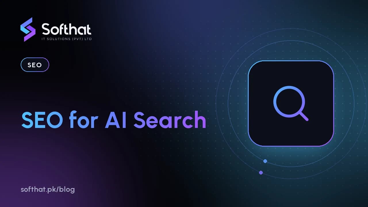 An AI chat answer citing several business websites as sources, next to a classic search results page
