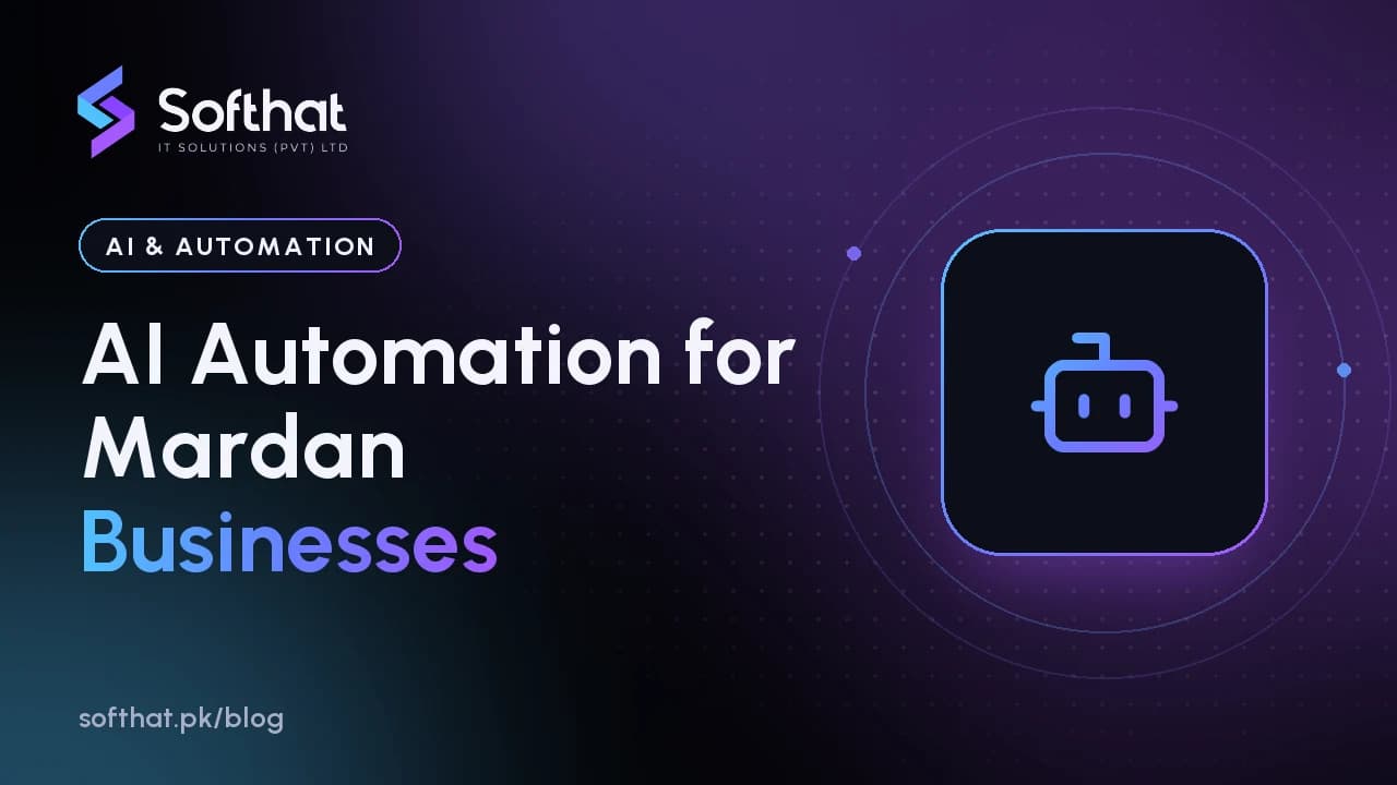 Illustration of business tasks moving from manual work to automated flows for a local business